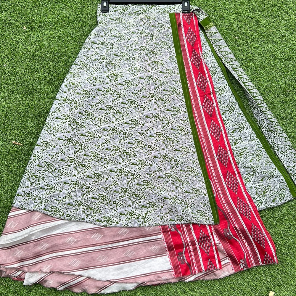 Reversible Flowy Gypsy Maxi Skirt, OS
